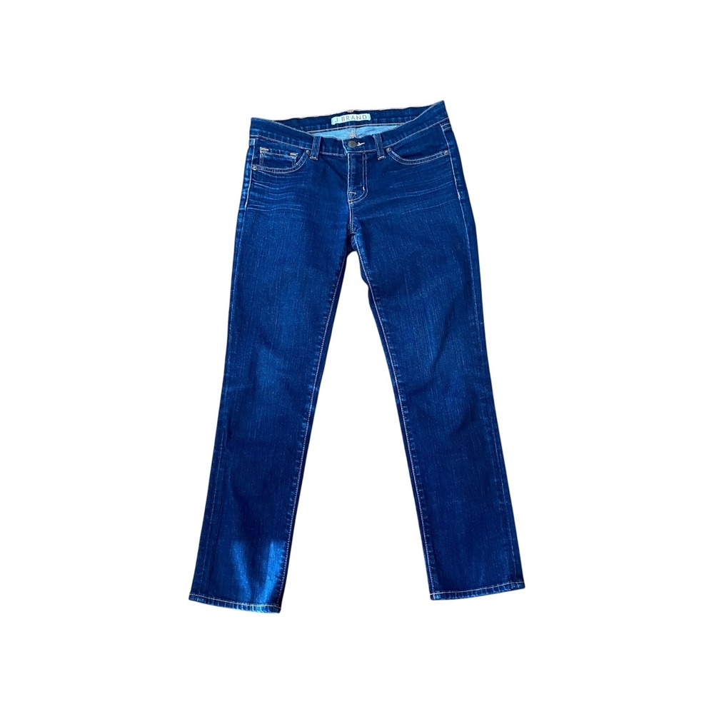 J Brand Dark Wash Mid Rise Straight Leg Jeans Women's Size 27 Denim